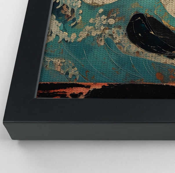 Sea Turtle Ocean Black Caribbean wall art view 28