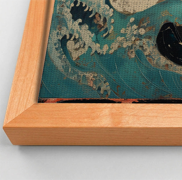 Sea Turtle Ocean Black Caribbean wall art view 46