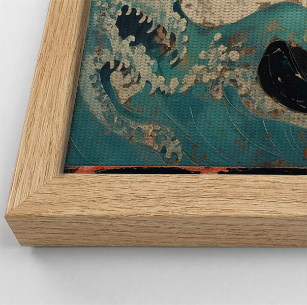 Sea Turtle Ocean Black Caribbean wall art view 52