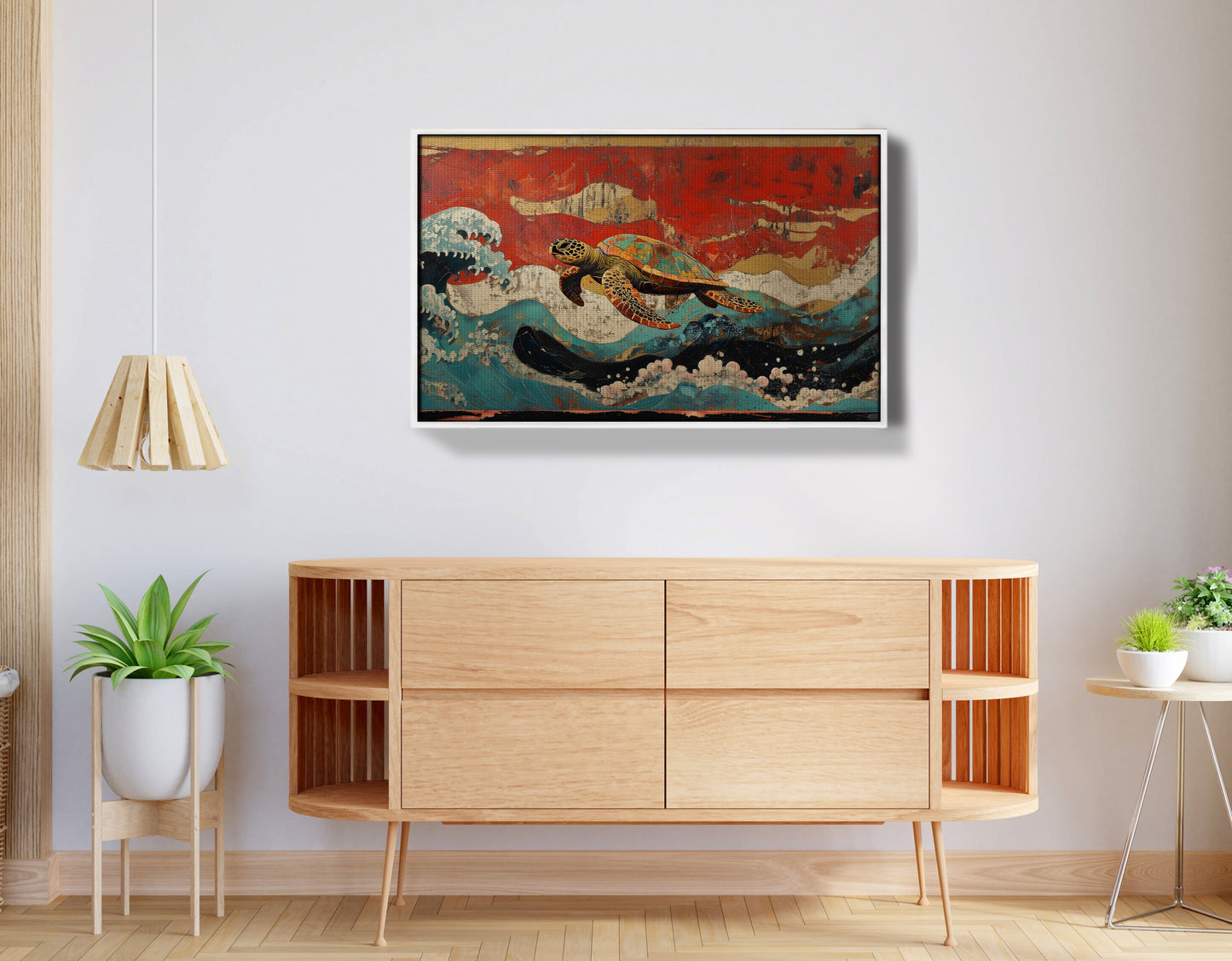 Sea Turtle Ocean Black Caribbean wall art view 62