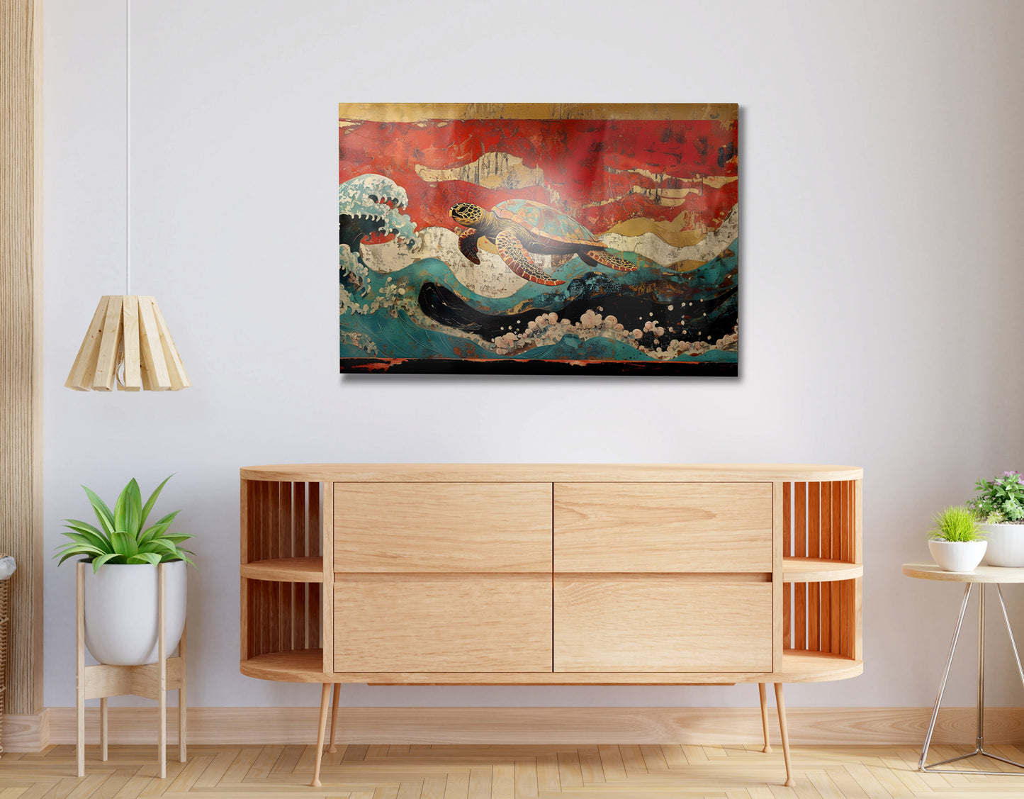 Sea Turtle Ocean Black Caribbean wall art view 20
