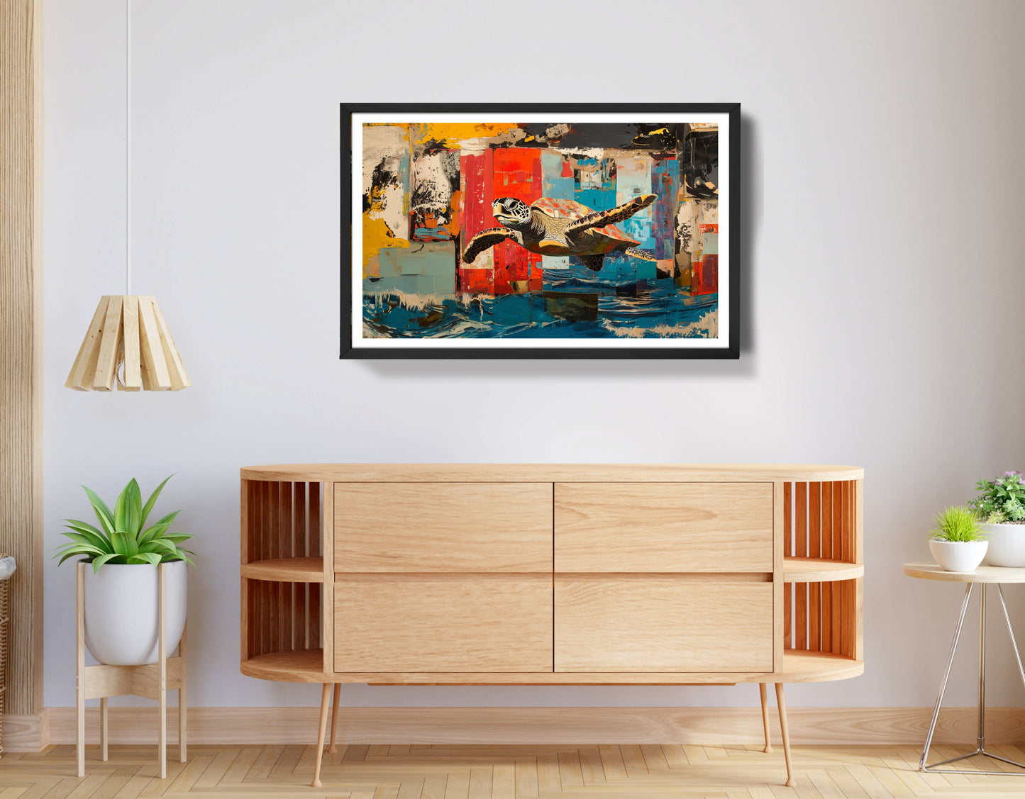 Sea Turtle Abstract Ocean Caribbean wall art view 68
