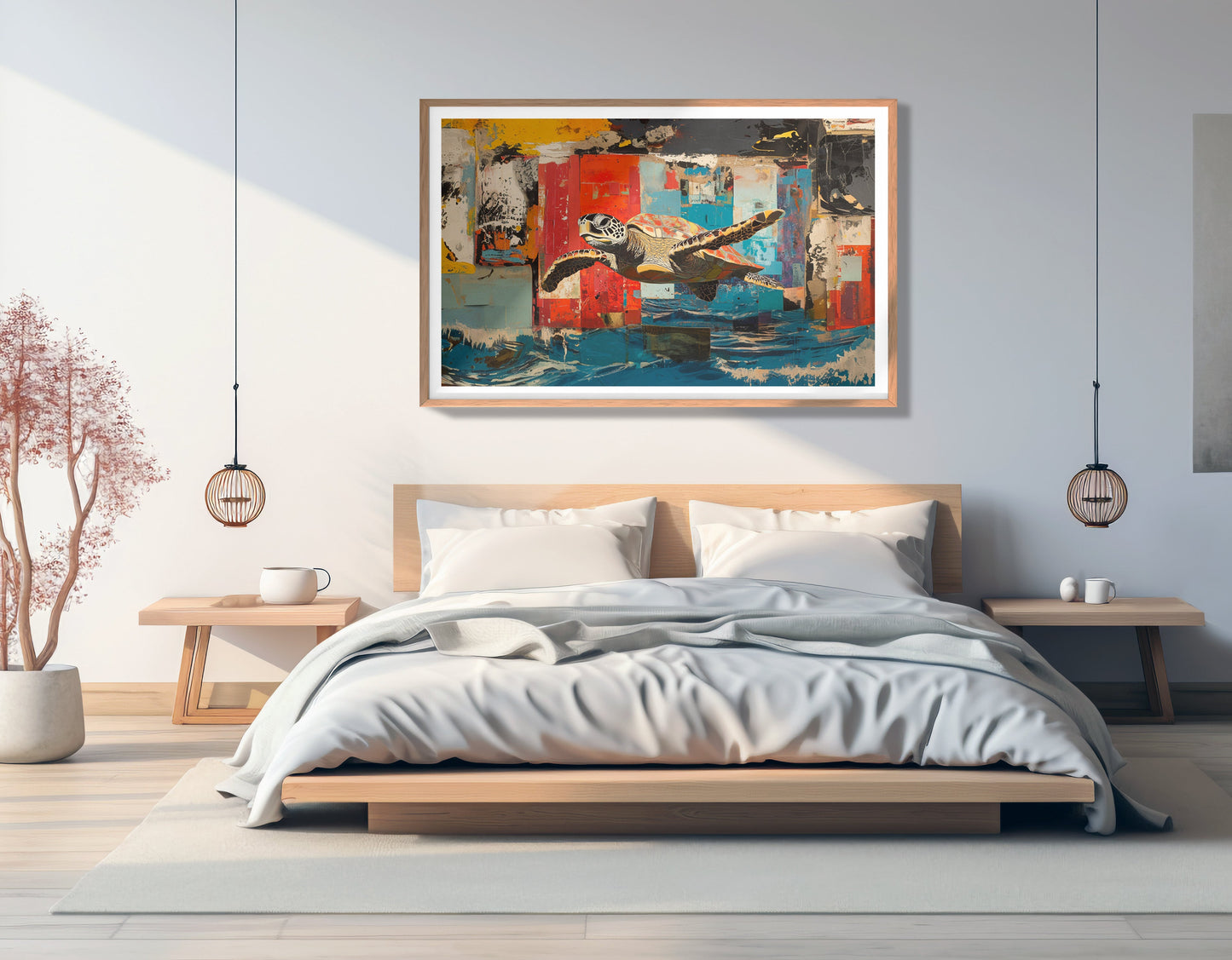 Sea Turtle Abstract Ocean Caribbean wall art view 81