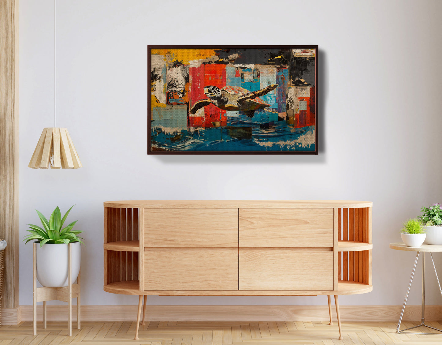 Sea Turtle Abstract Ocean Caribbean wall art view 32