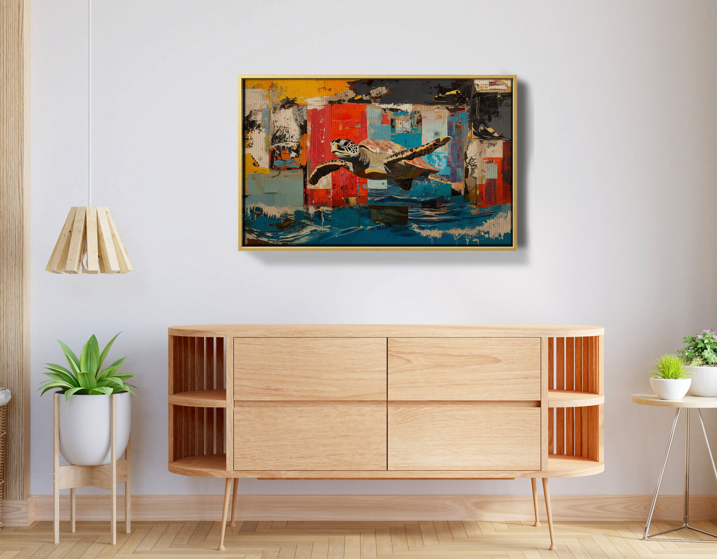 Sea Turtle Abstract Ocean Caribbean wall art view 38