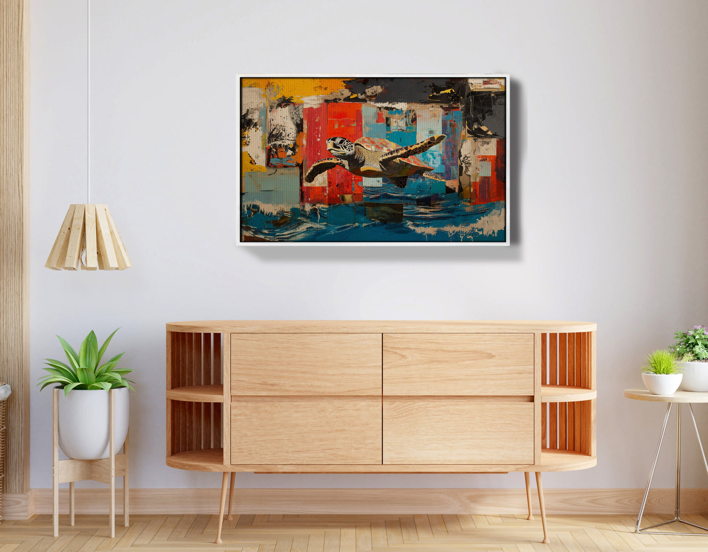 Sea Turtle Abstract Ocean Caribbean wall art view 62