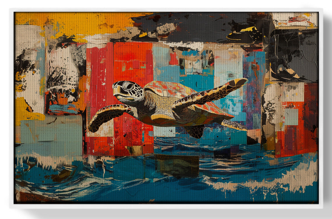 Sea Turtle Abstract Ocean Caribbean wall art view 61