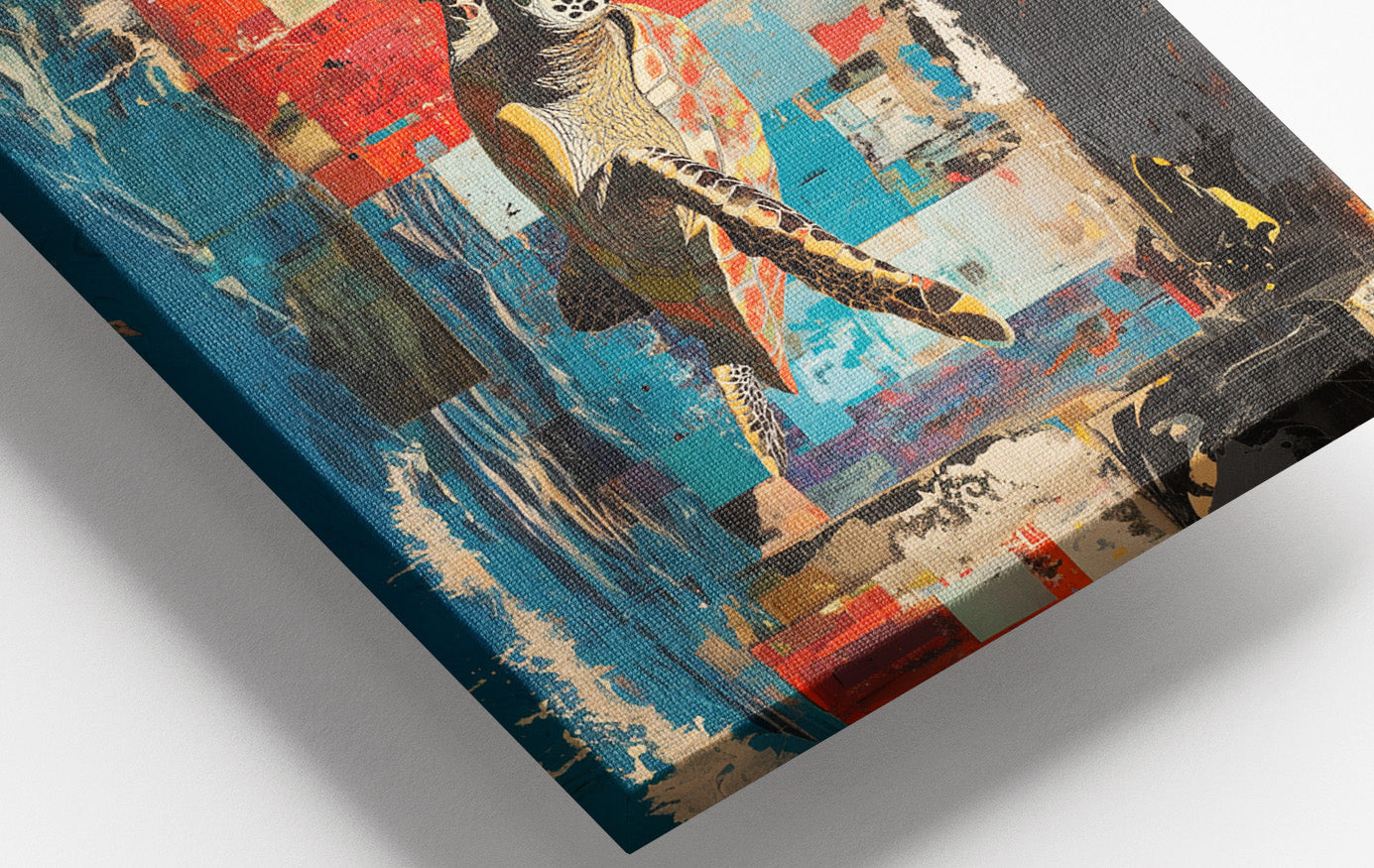 Sea Turtle Abstract Ocean Caribbean wall art view 16