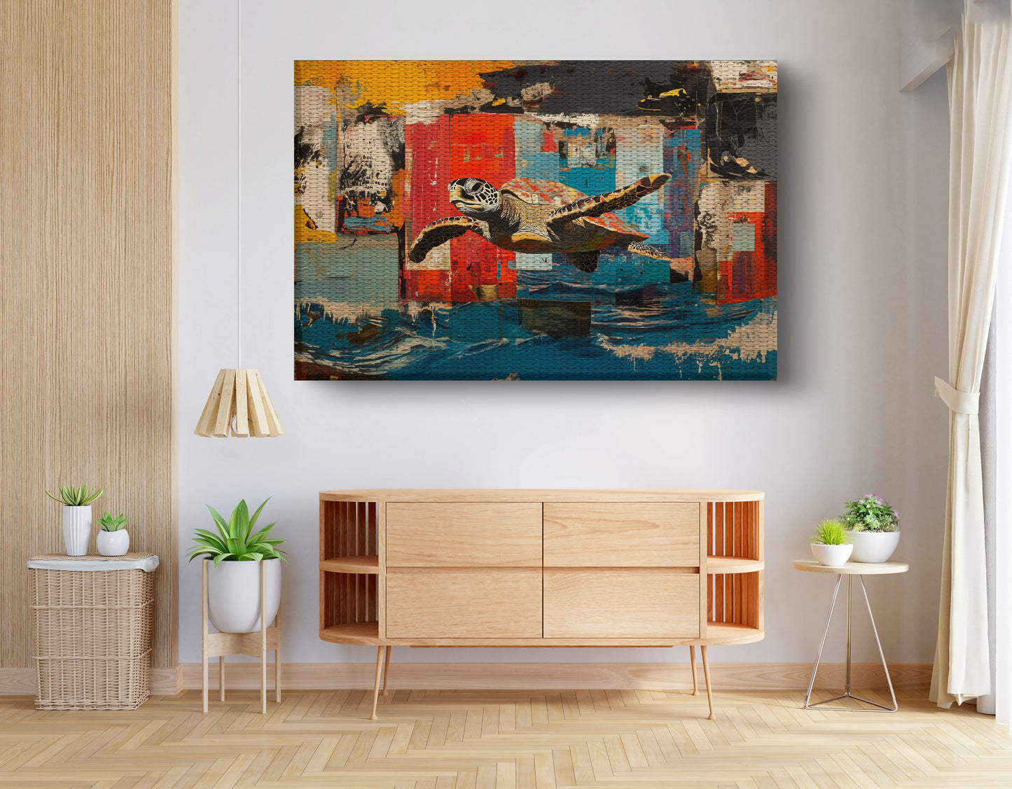 Sea Turtle Abstract Ocean Caribbean wall art view 14