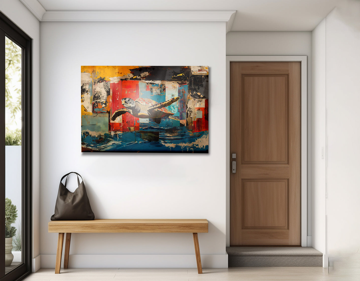 Sea Turtle Abstract Ocean Caribbean wall art view 23