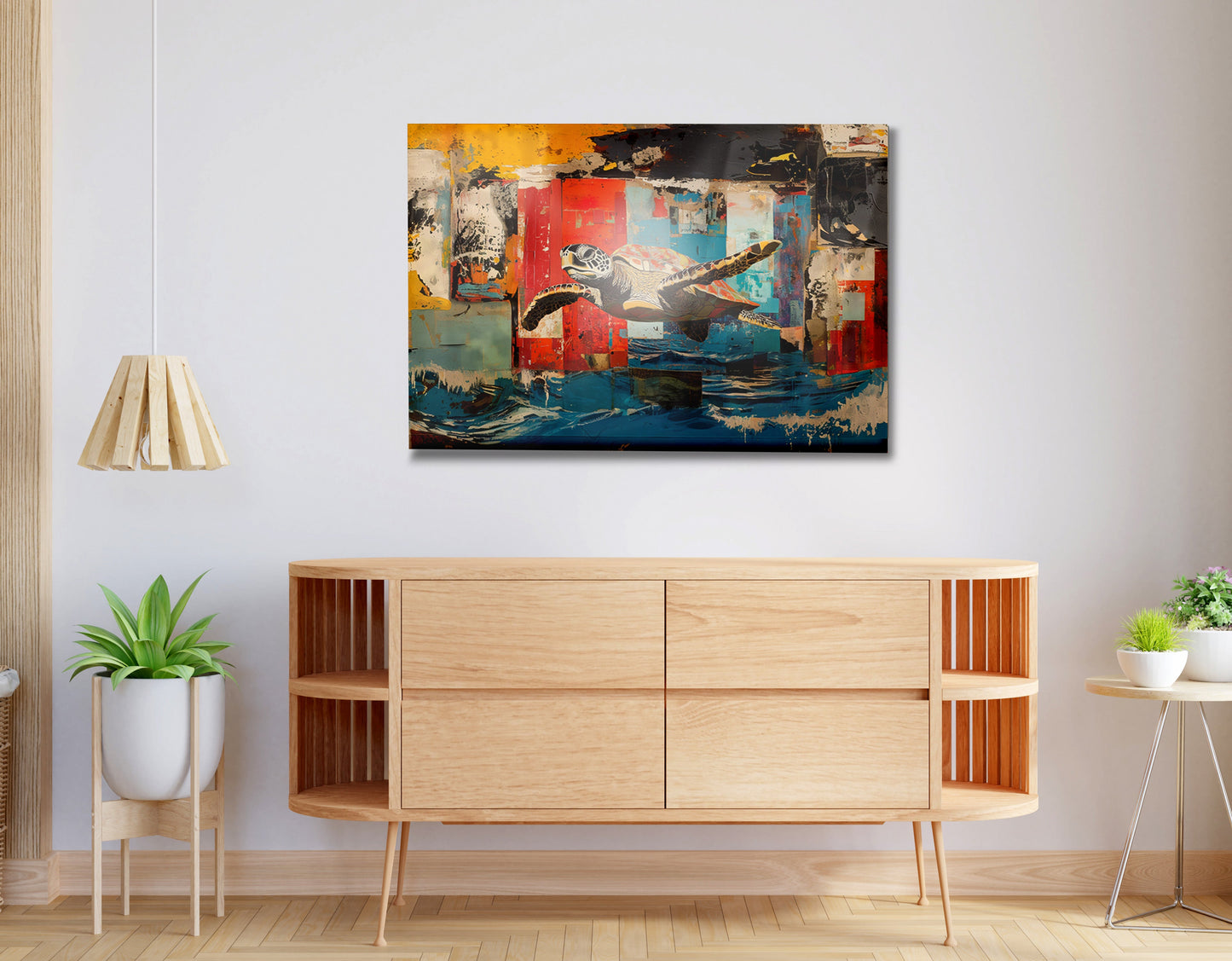 Sea Turtle Abstract Ocean Caribbean wall art view 20