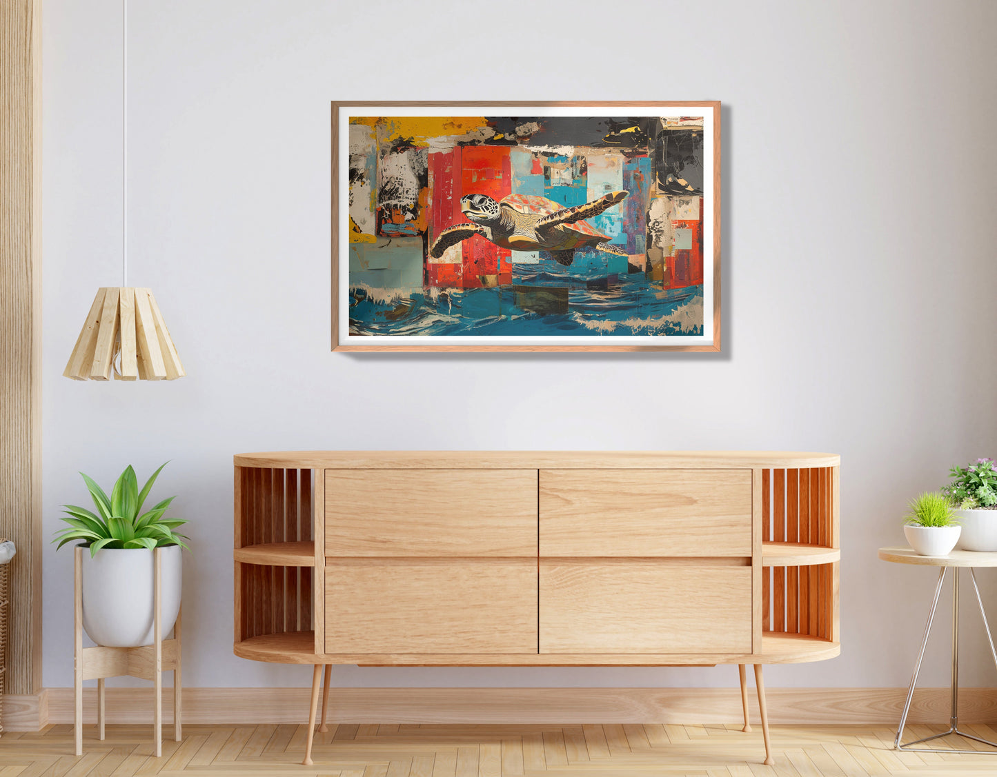 Sea Turtle Abstract Ocean Caribbean wall art view 80