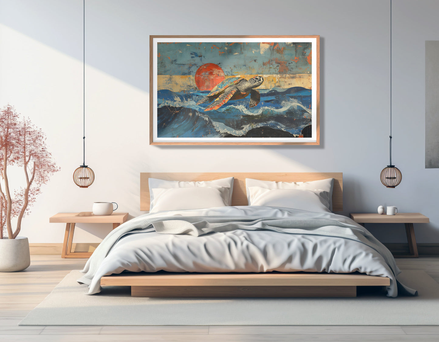 Sea Turtle Sunset Ocean Caribbean wall art view 81