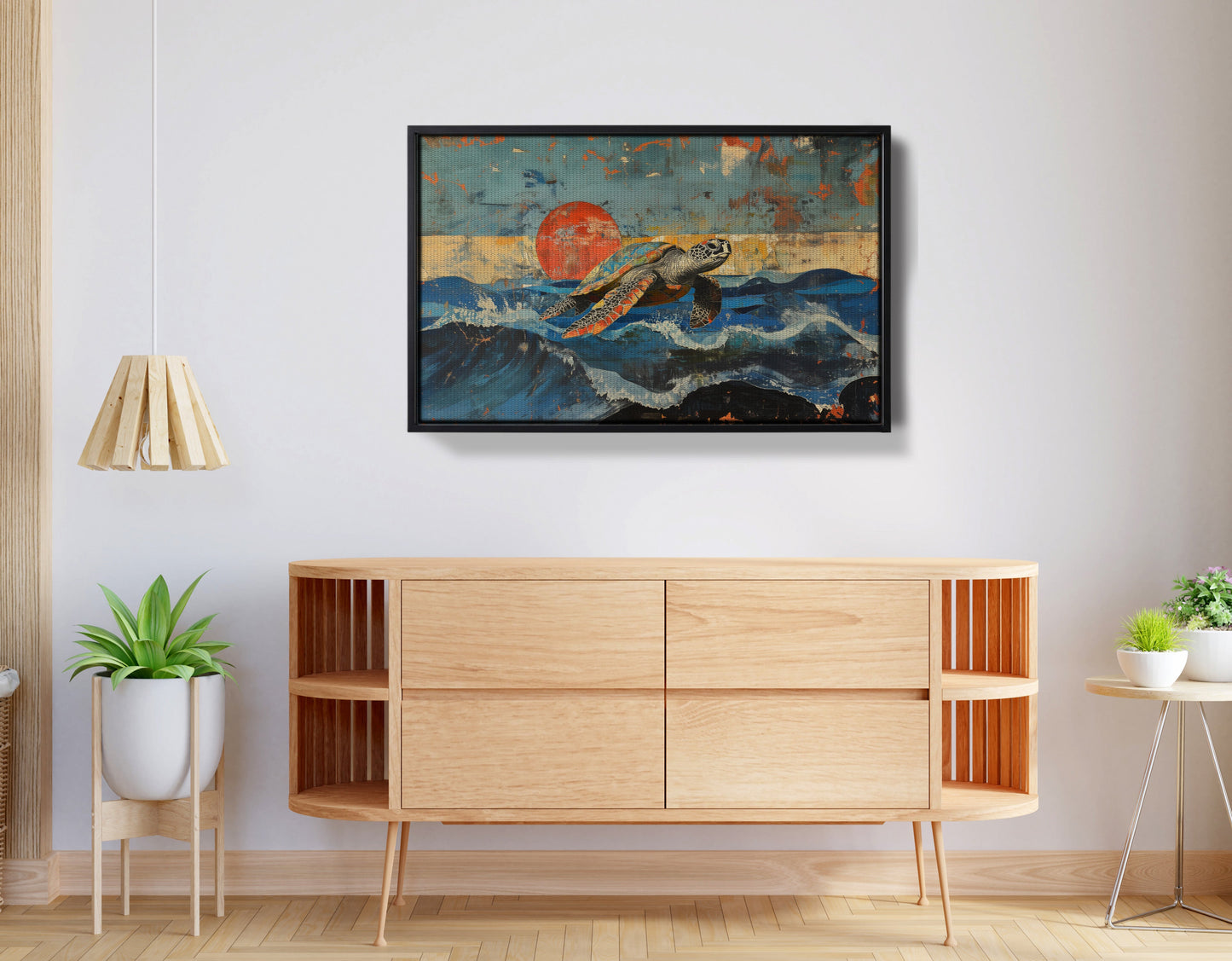 Sea Turtle Sunset Ocean Caribbean wall art view 26