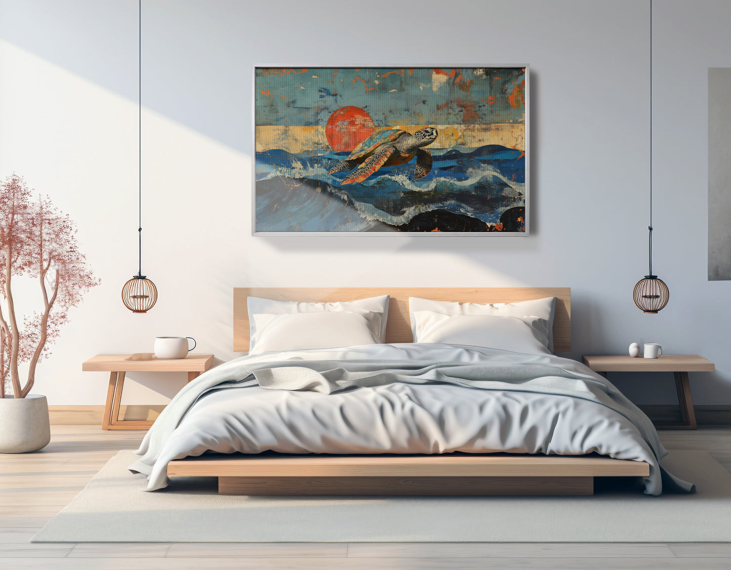 Sea Turtle Sunset Ocean Caribbean wall art view 57