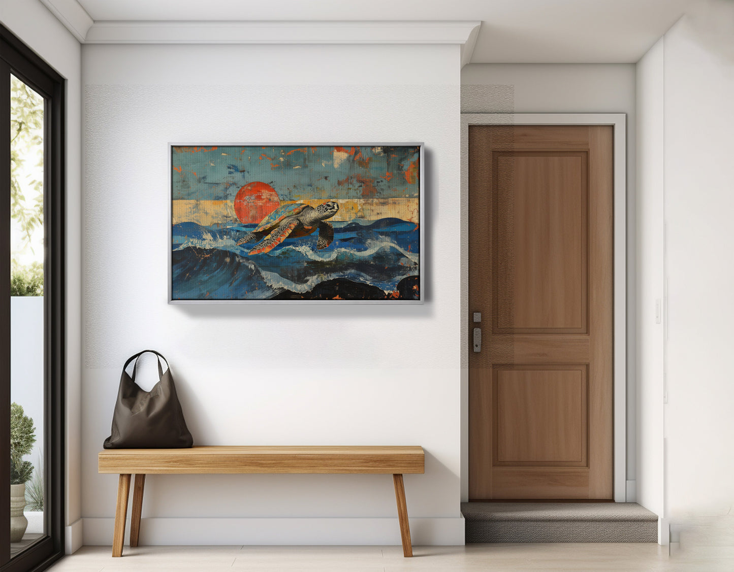 Sea Turtle Sunset Ocean Caribbean wall art view 59