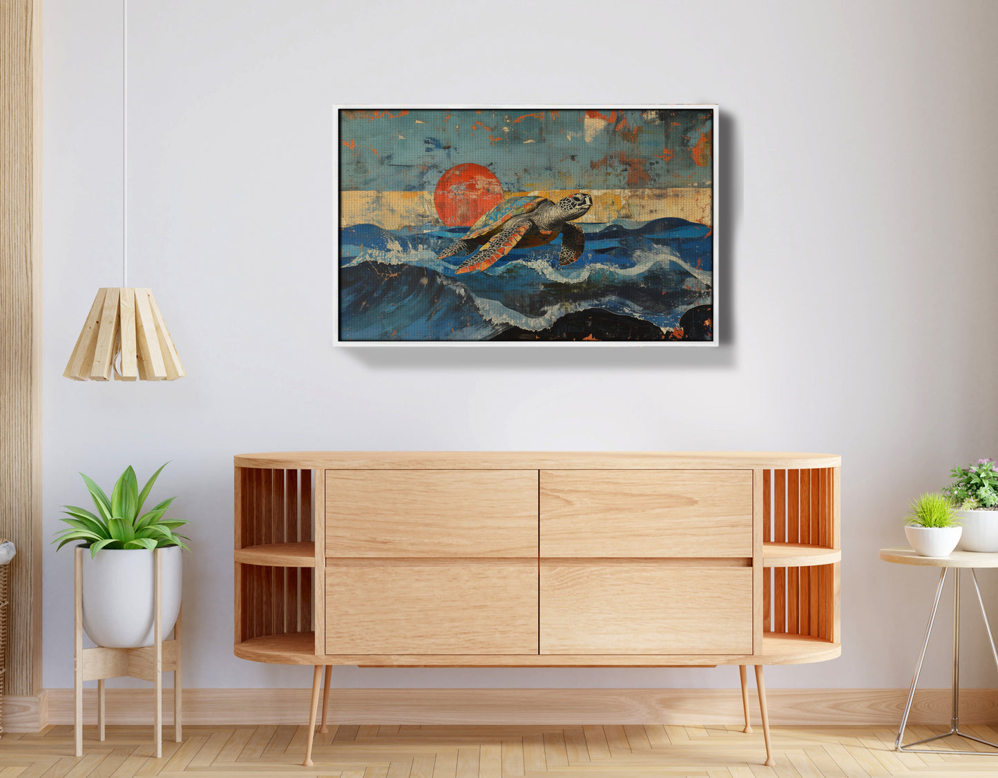Sea Turtle Sunset Ocean Caribbean wall art view 62