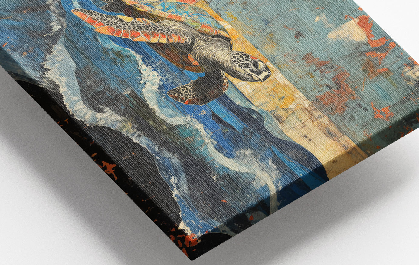 Sea Turtle Sunset Ocean Caribbean wall art view 16