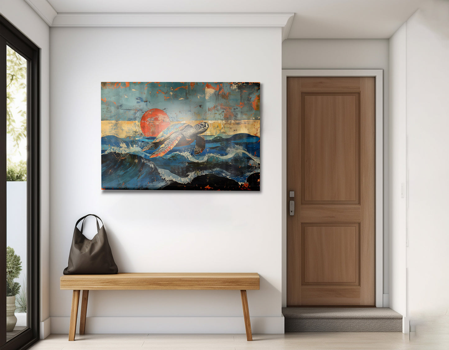 Sea Turtle Sunset Ocean Caribbean wall art view 23