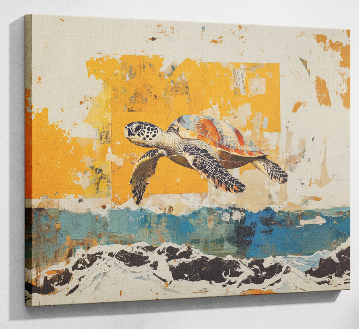 Sea Turtle Coastal Wall Art Print