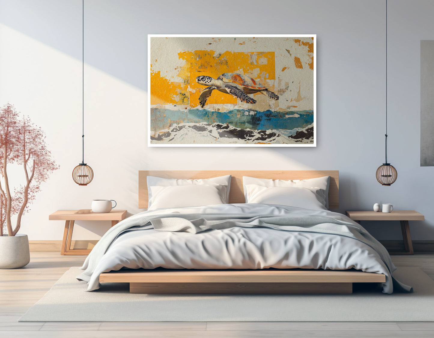 Sea Turtle Coastal Caribbean wall art artwork view