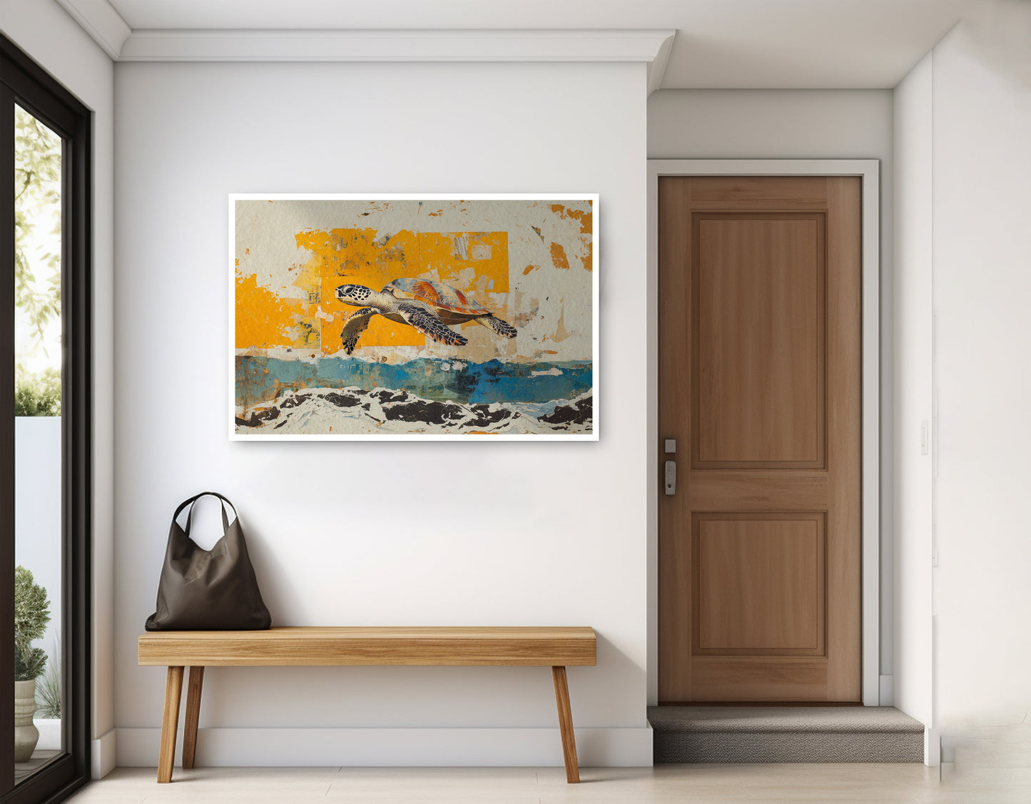 Sea Turtle Coastal Caribbean wall art home decor view