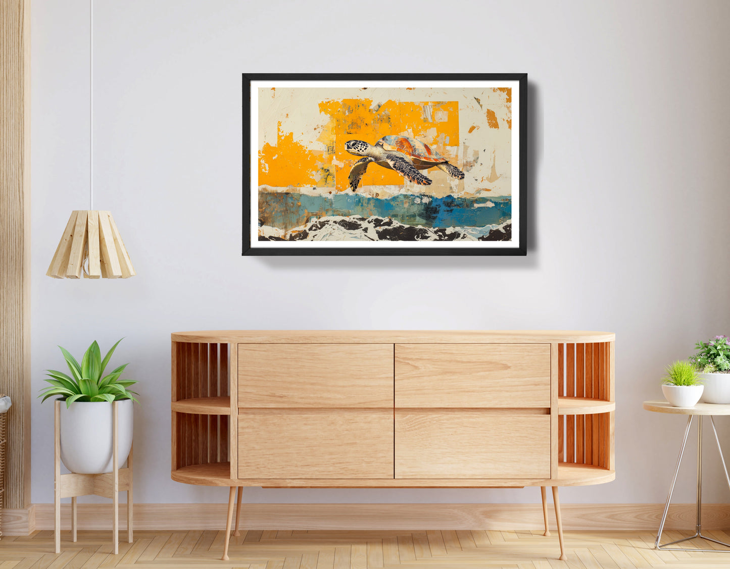 Sea Turtle Coastal Caribbean wall art view 68