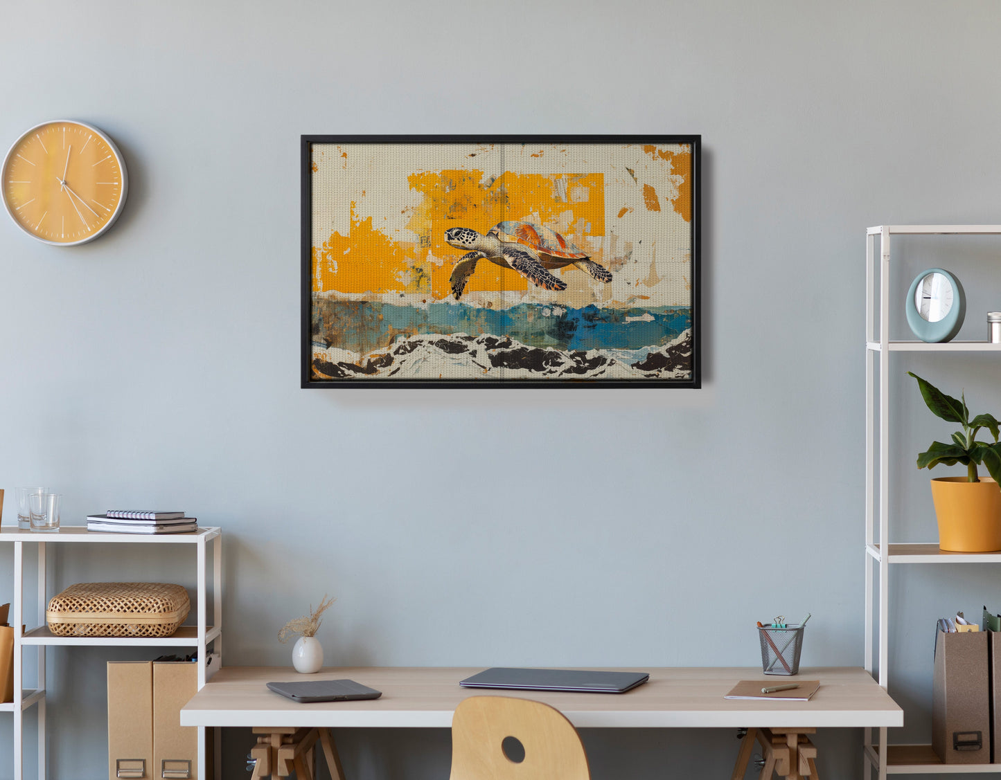 Sea Turtle Coastal Caribbean wall art view 30