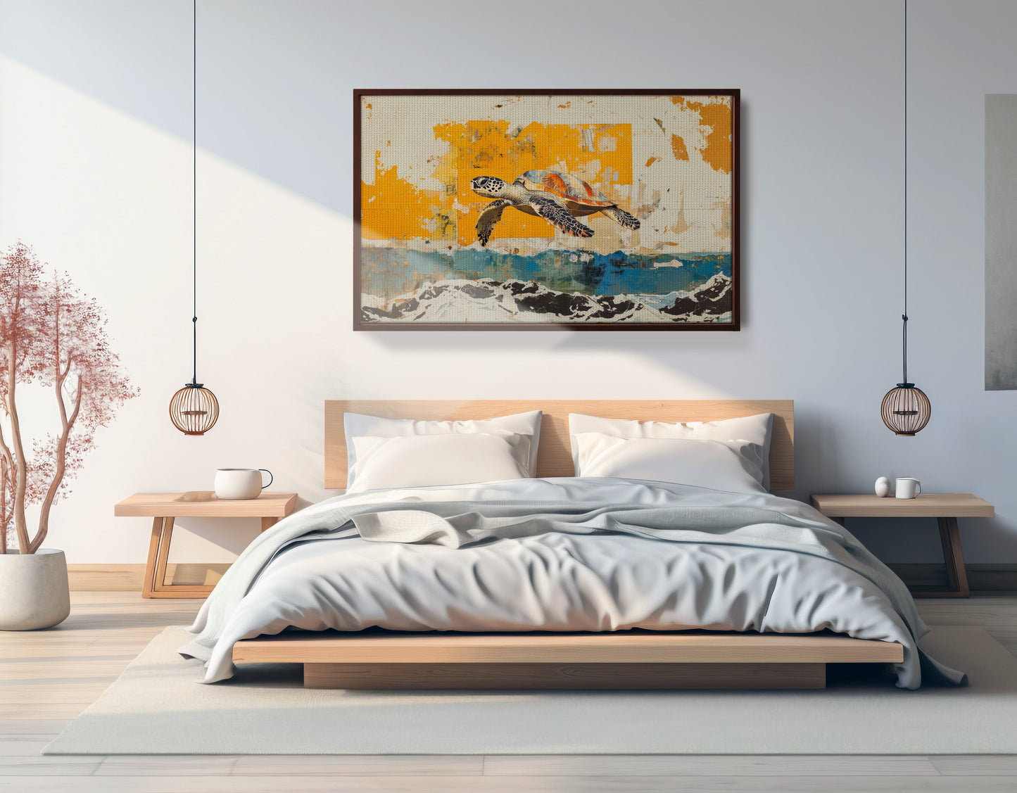 Sea Turtle Coastal Caribbean wall art view 33