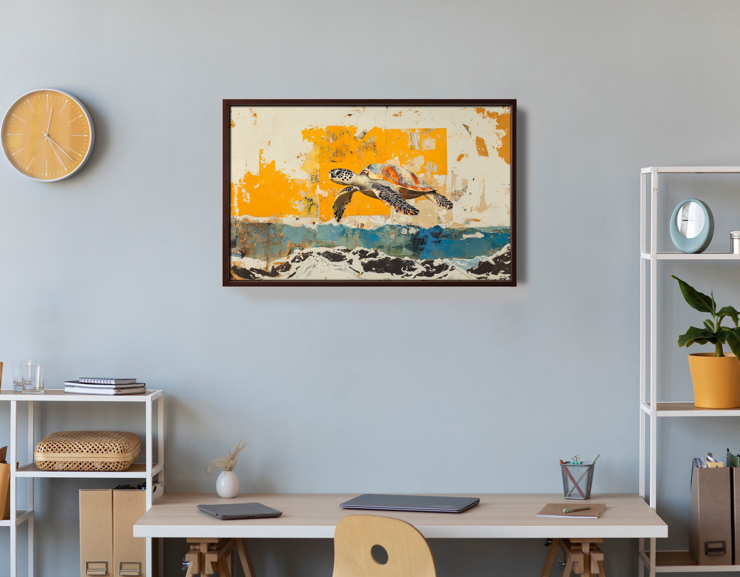 Sea Turtle Coastal Caribbean wall art view 36