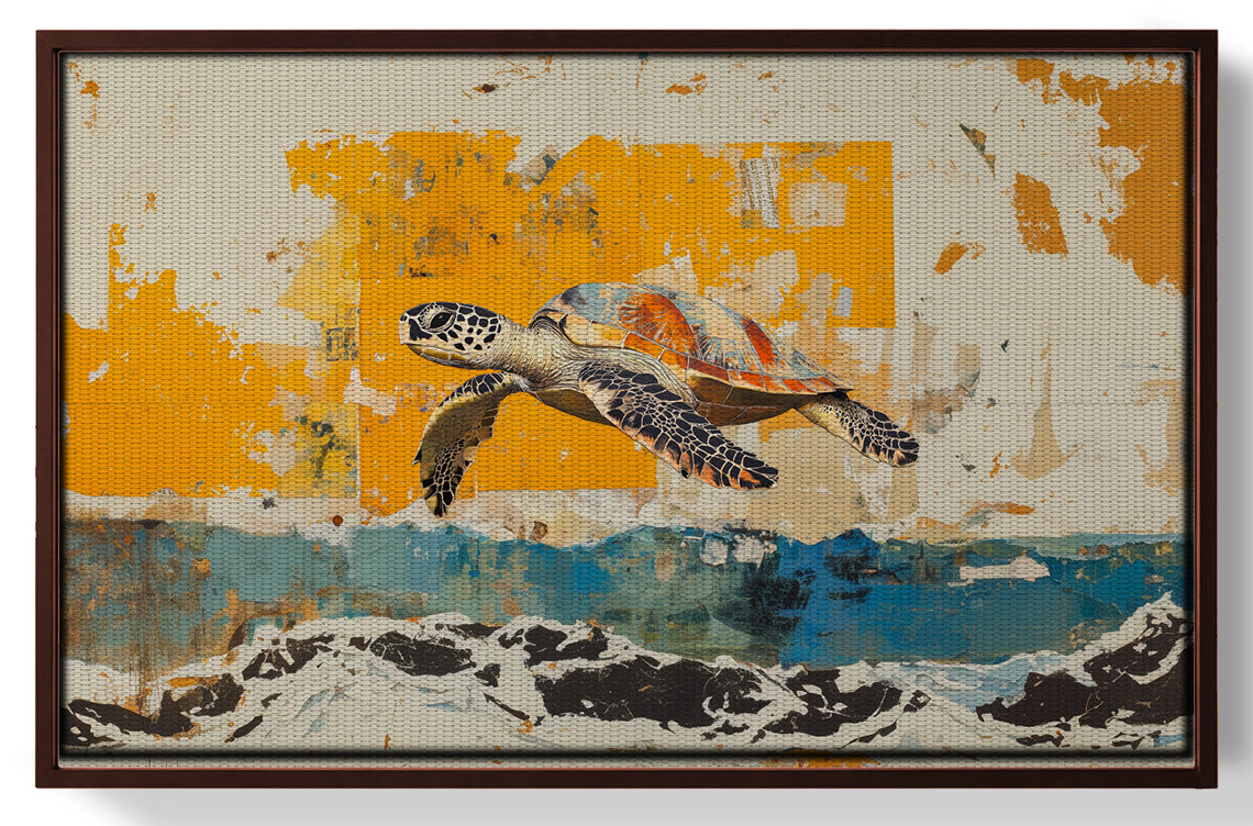 Sea Turtle Coastal Caribbean wall art view 31