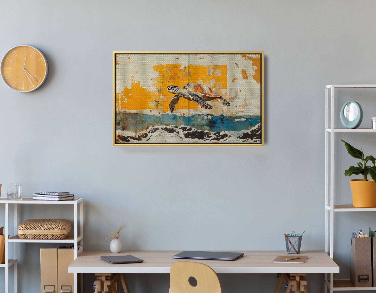 Sea Turtle Coastal Caribbean wall art view 42