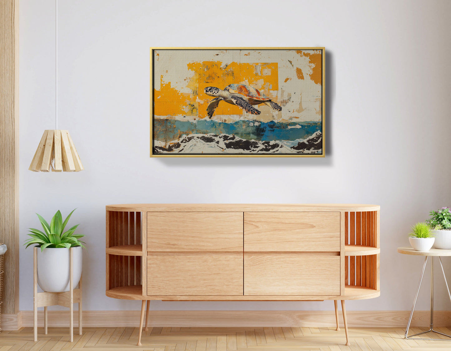 Sea Turtle Coastal Caribbean wall art view 38