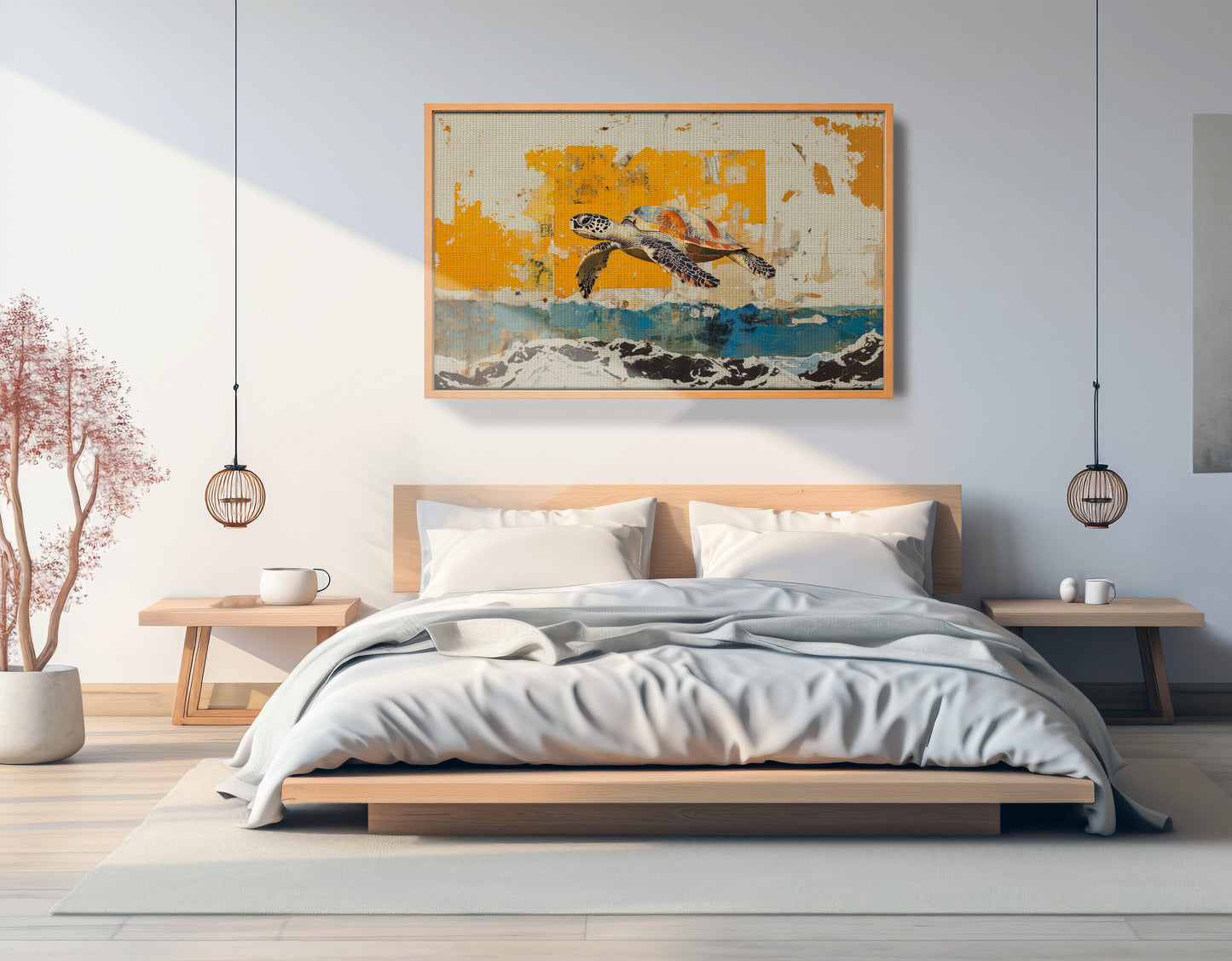 Sea Turtle Coastal Caribbean wall art view 45
