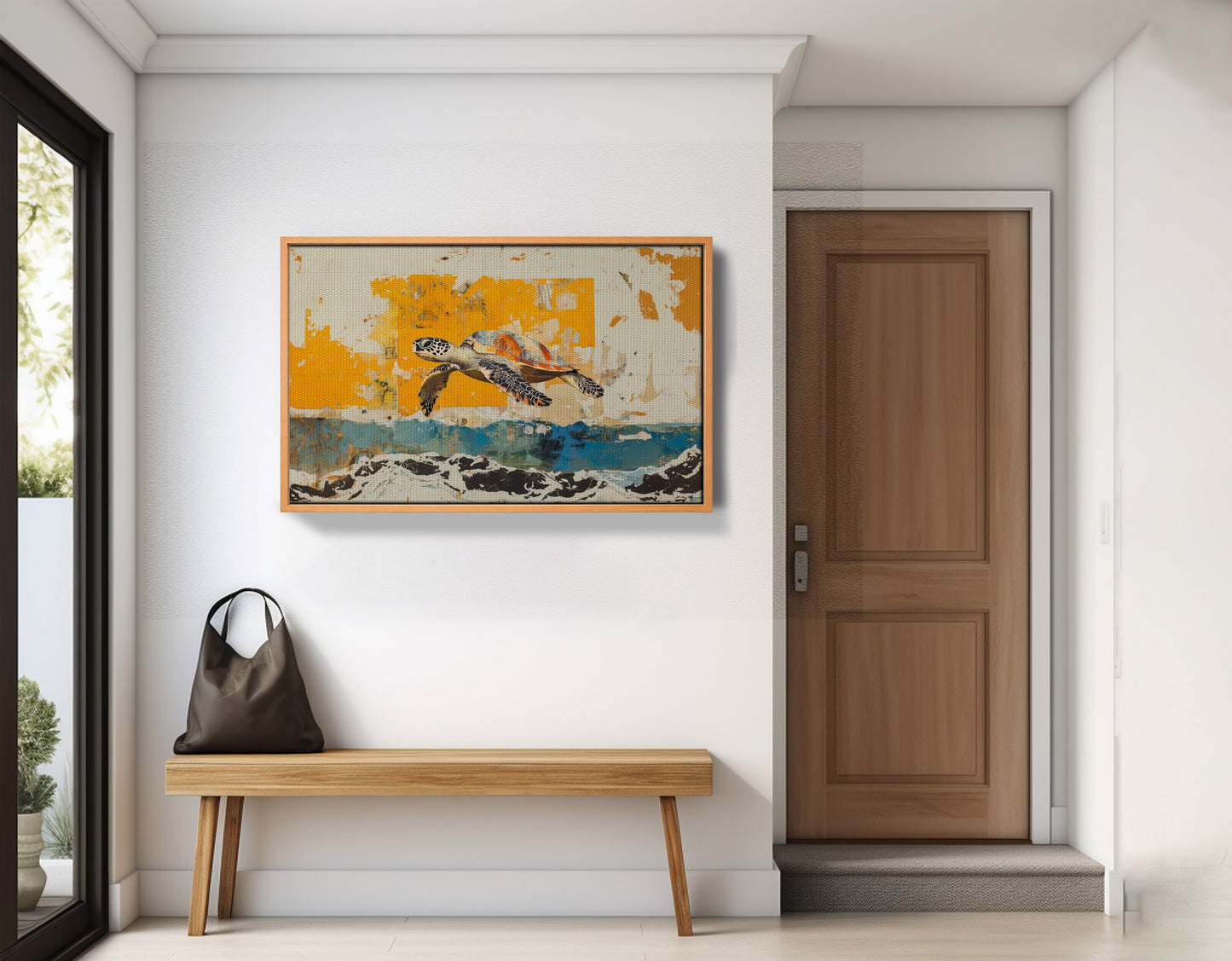 Sea Turtle Coastal Caribbean wall art view 47
