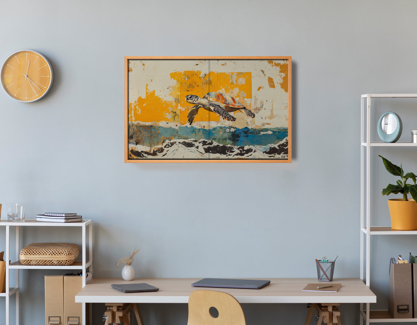 Sea Turtle Coastal Caribbean wall art view 48