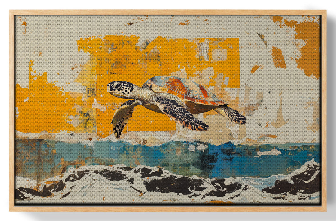 Sea Turtle Coastal Caribbean wall art view 49