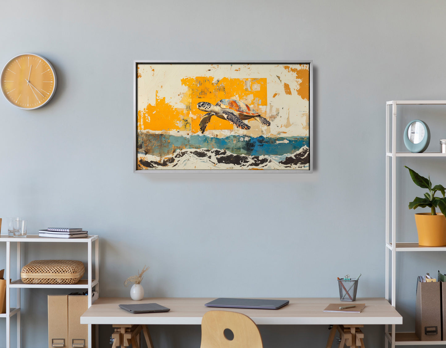 Sea Turtle Coastal Caribbean wall art view 60
