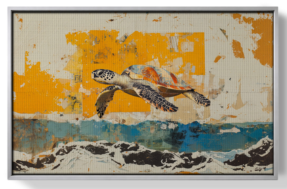 Sea Turtle Coastal Caribbean wall art view 55