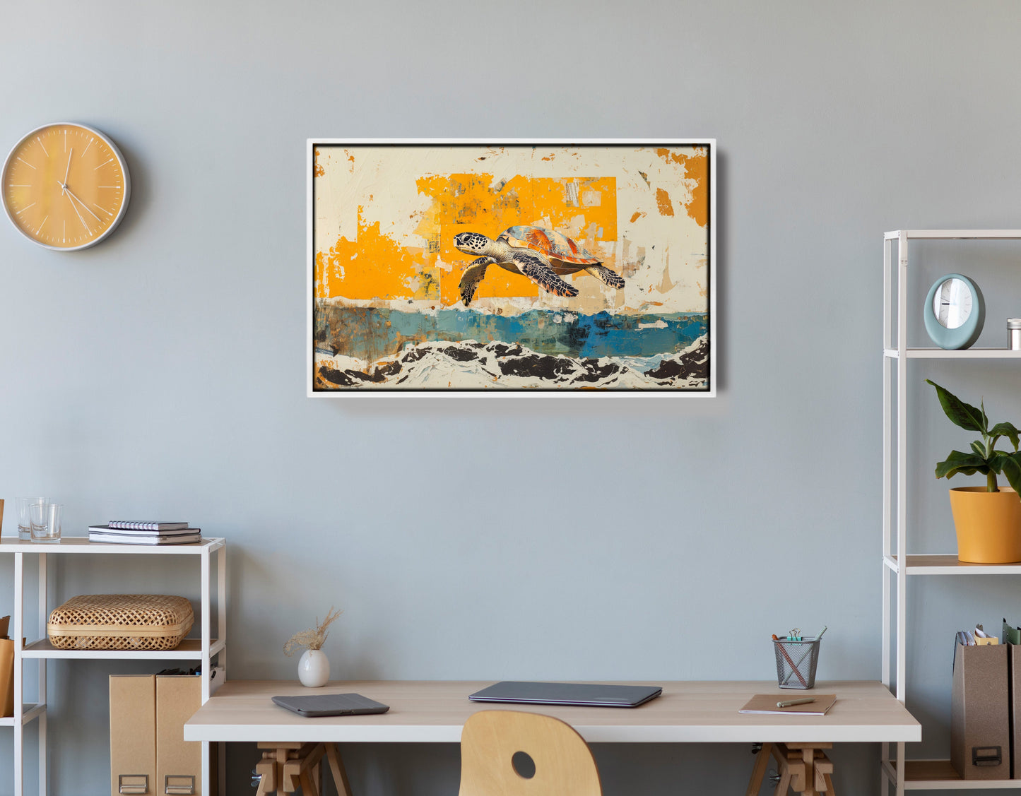 Sea Turtle Coastal Caribbean wall art view 66