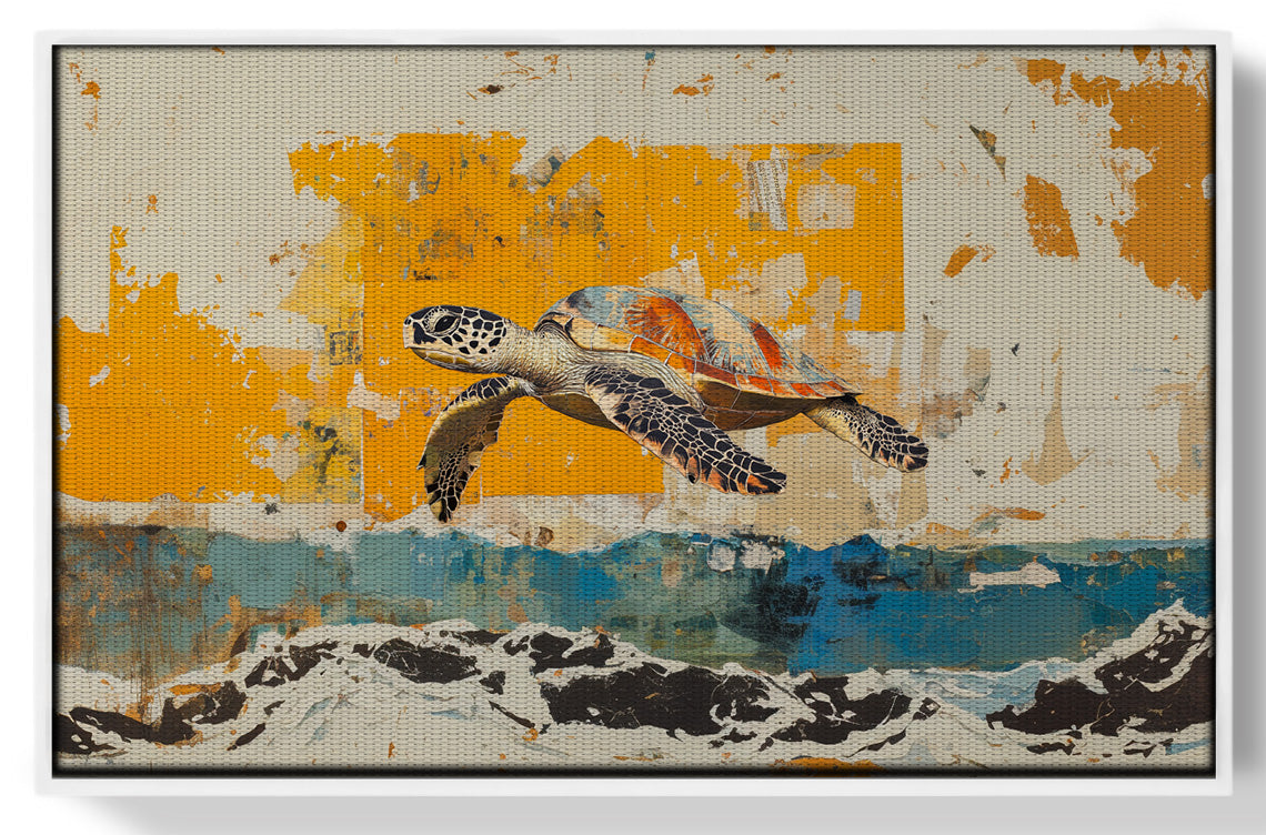 Sea Turtle Coastal Caribbean wall art view 61
