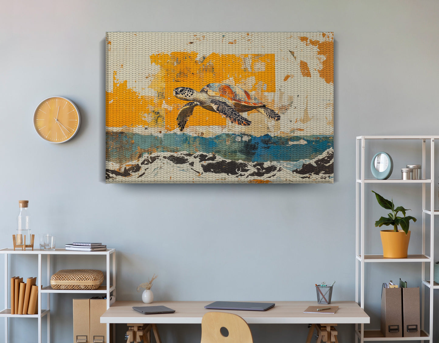 Sea Turtle Coastal Caribbean wall art view 18