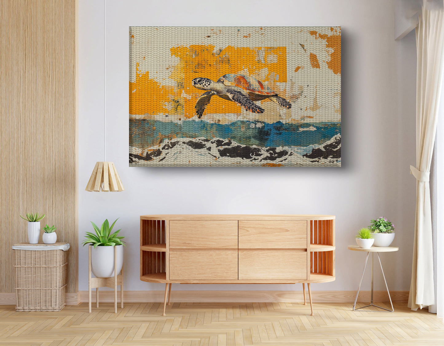 Sea Turtle Coastal Caribbean wall art view 14