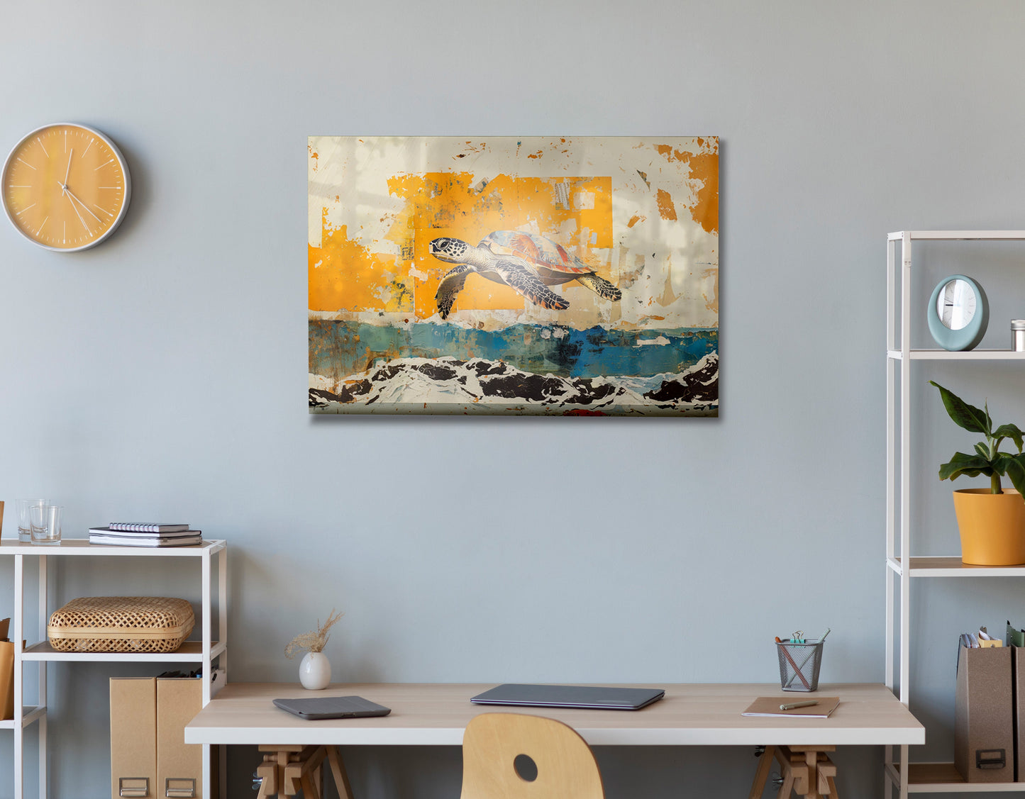 Sea Turtle Coastal Caribbean wall art view 24