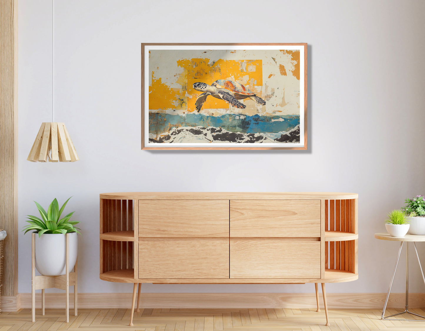Sea Turtle Coastal Caribbean wall art view 80