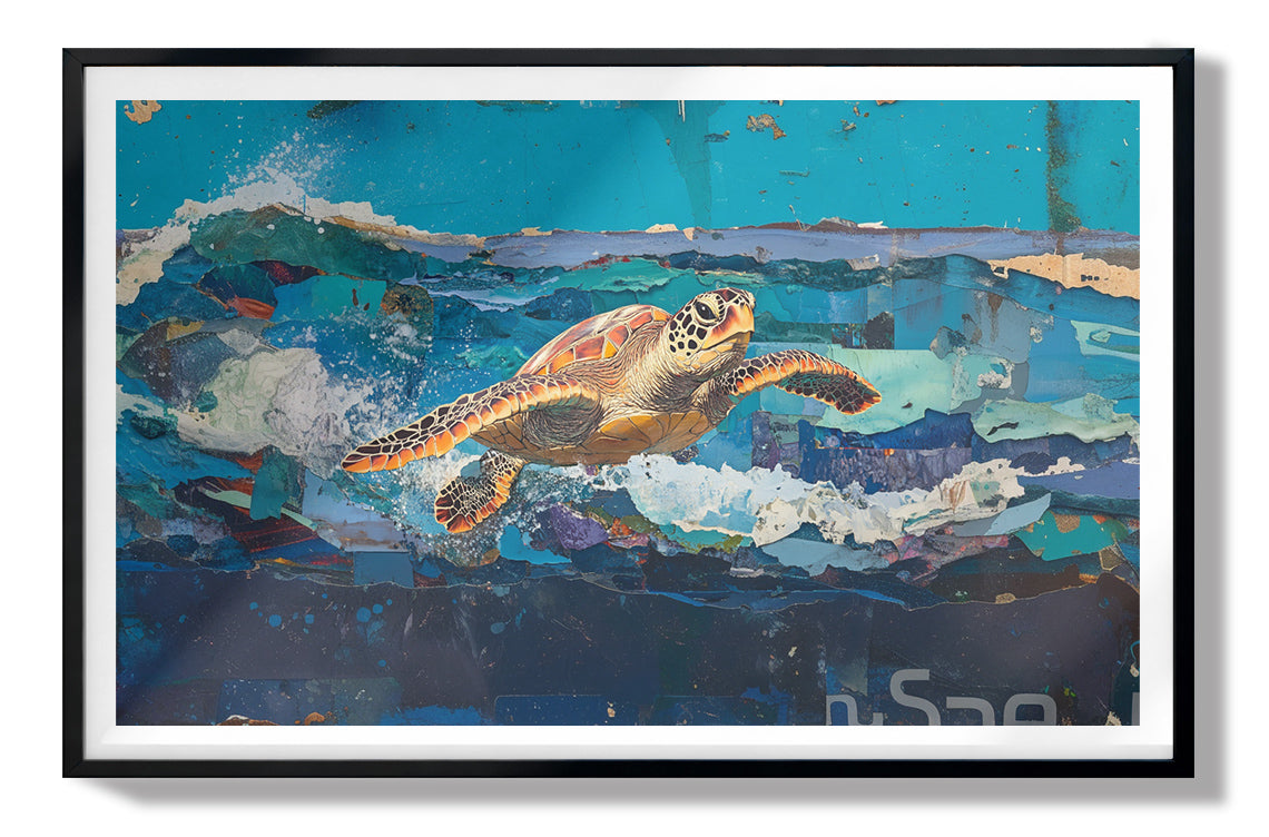 Sea Turtle Blue Ocean Caribbean wall art view 67