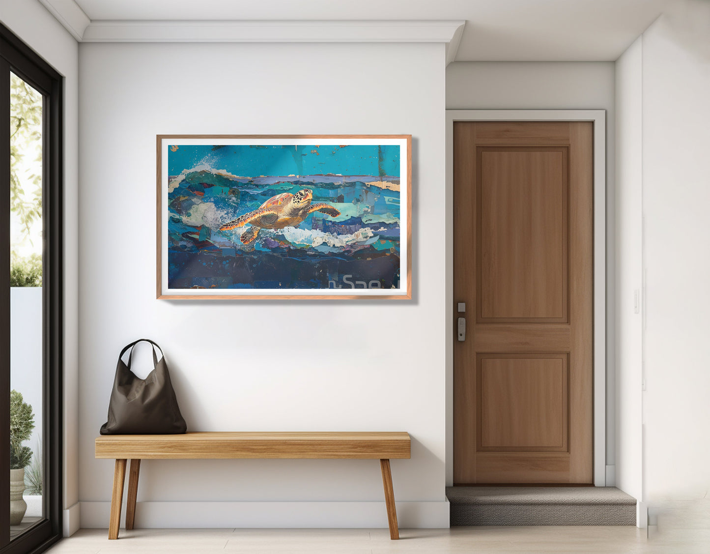Sea Turtle Blue Ocean Caribbean wall art view 83