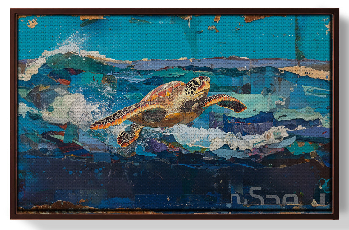 Sea Turtle Blue Ocean Caribbean wall art view 31