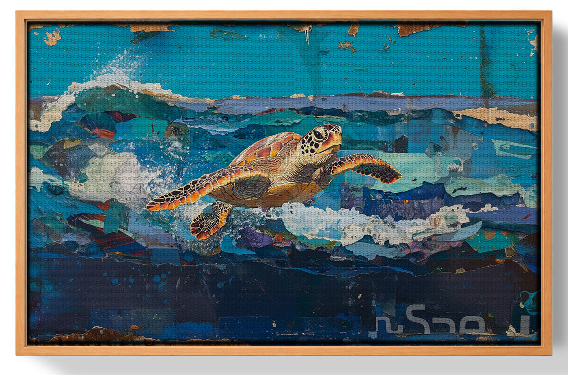 Sea Turtle Blue Ocean Caribbean wall art view 43