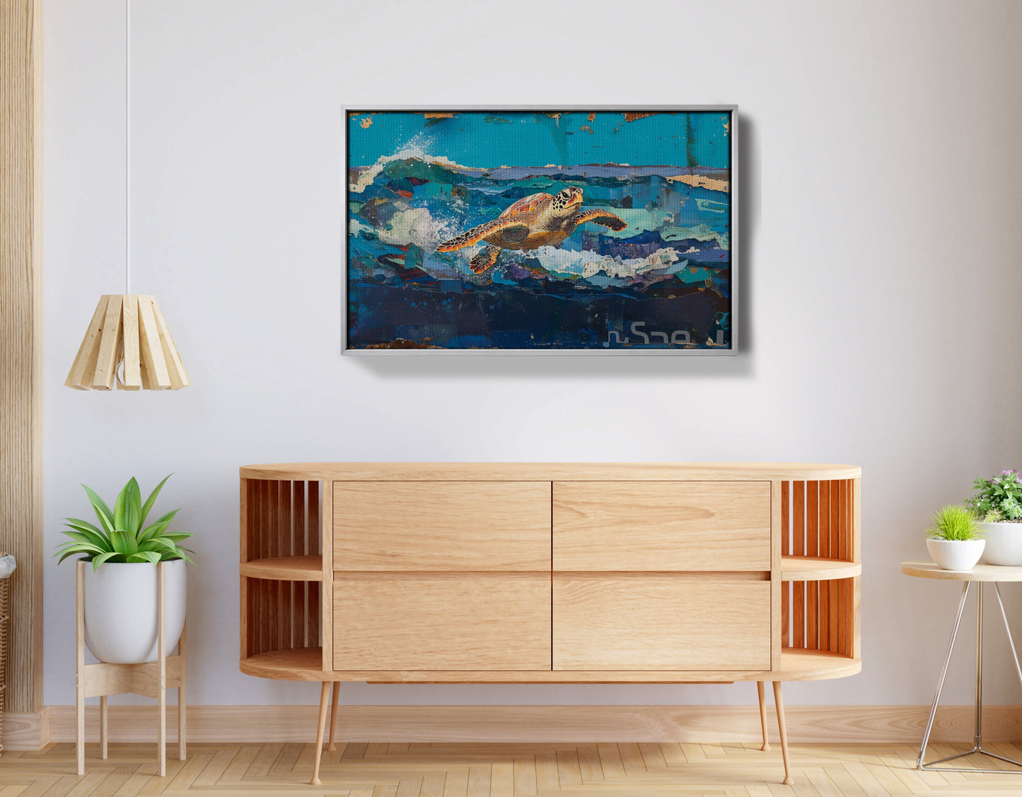 Sea Turtle Blue Ocean Caribbean wall art view 56
